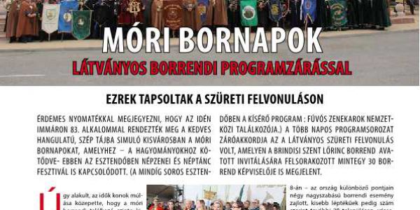 Móri Bornapok látványos borrendi programozással